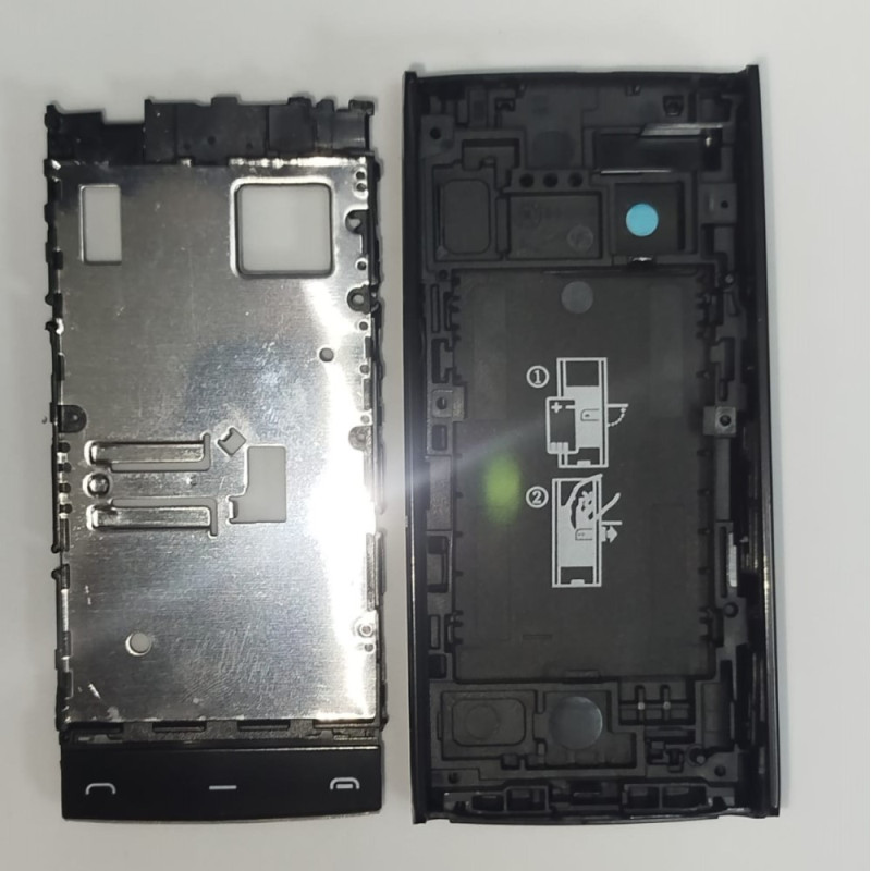 Корпус для Nokia X6-00 + средняя часть (черный)