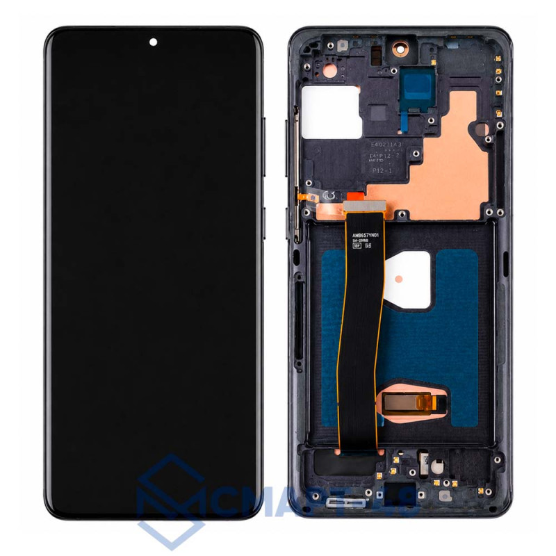 Дисплей для Samsung Galaxy G988B S20 Ultra + тачскрин в рамке (черный) (OLED) полноразмерный