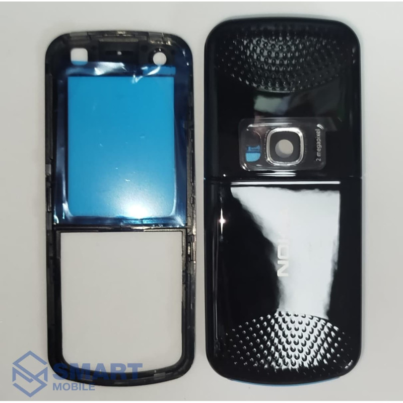 Корпус для Nokia 5320 + средняя часть (черный/синий) (без клавиатуры)