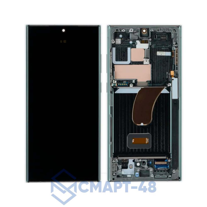 Дисплей для Samsung Galaxy S918 S23 Ultra 5G + тачскрин в рамке (зелёный) сервисный 100%