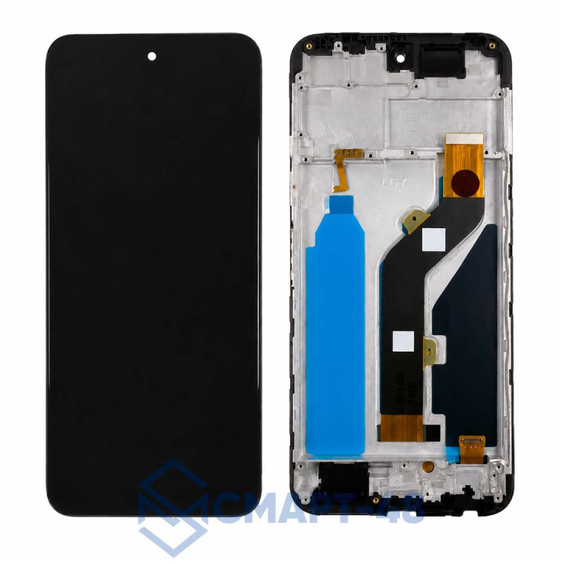 Дисплей для Tecno Pova 4 + тачскрин в рамке (черный) (ориг)