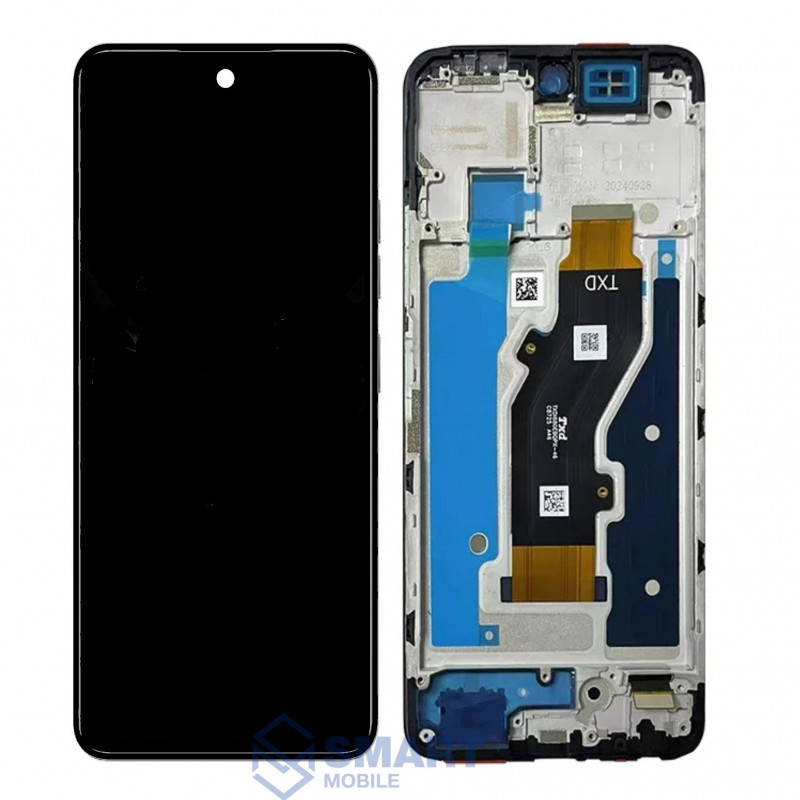 Дисплей для Tecno Spark 30 4G + тачскрин в рамке (черный) (100% LCD)