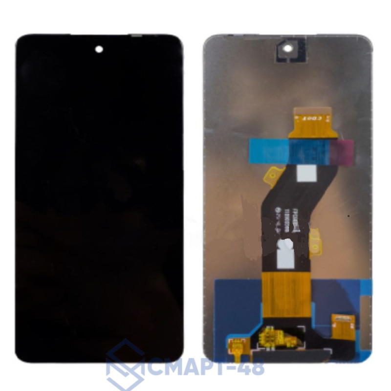Дисплей для Tecno Spark 20/20C/Go (2024)/Infinix Smart 8/8 Plus/Hot 40i + тачскрин (черный) (100% Сервис Пак)