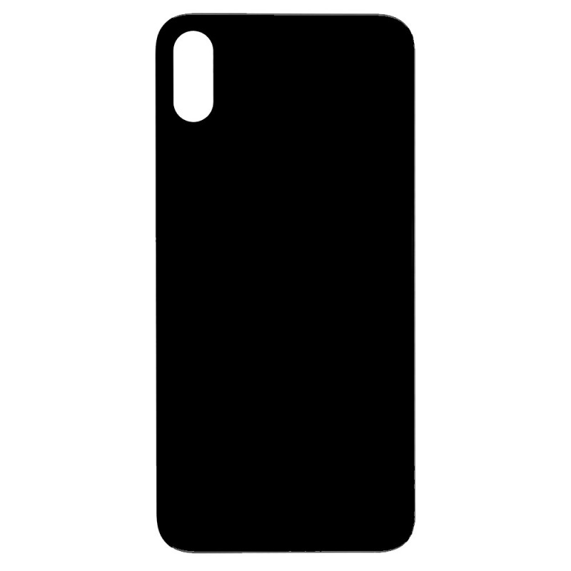 Задняя крышка для iPhone X (черный) с широким отверстием Premium