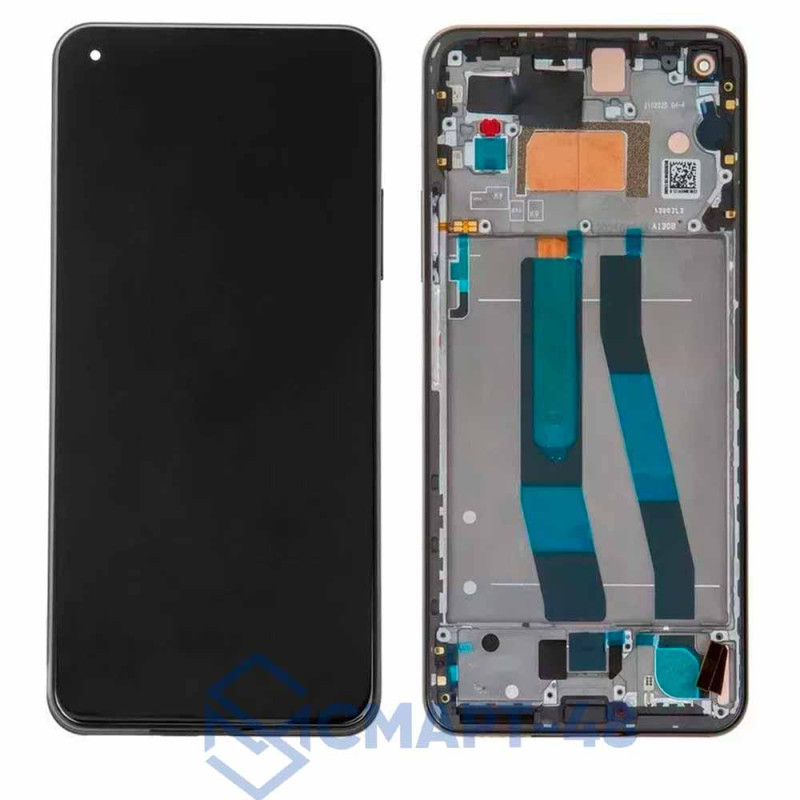 Дисплей для Xiaomi Mi 11 Lite/Mi 11 Lite 5G/11 Lite 5G NE + тачскрин в рамке (черный) (ориг)