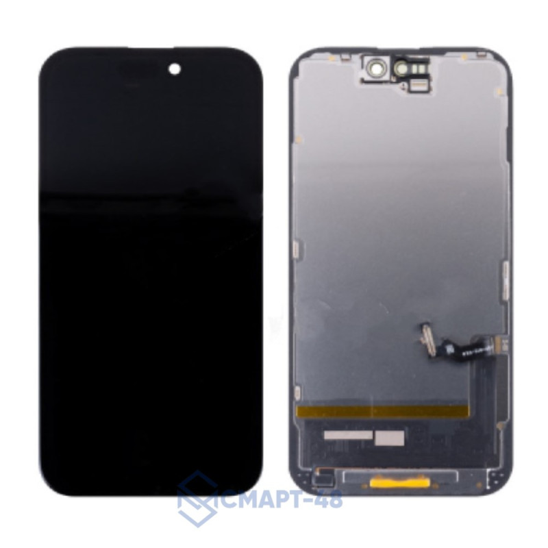 Дисплей для iPhone 15 + тачскрин в рамке (черный) 100% ориг, заменено стекло 