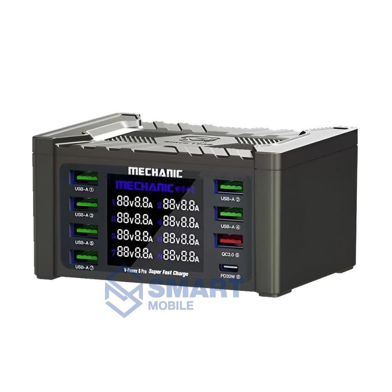 Зарядная станция Mechanic V-Power 8 Pro (8 портов) (черный)