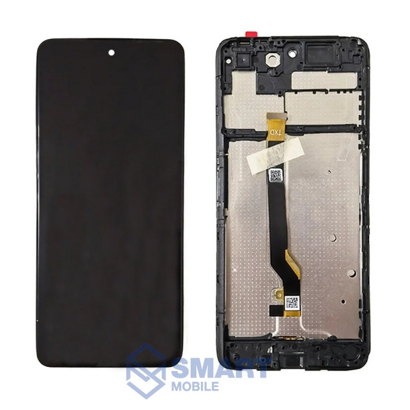Дисплей для Tecno Pova 2 + тачскрин в рамке (черный) (100% LCD)