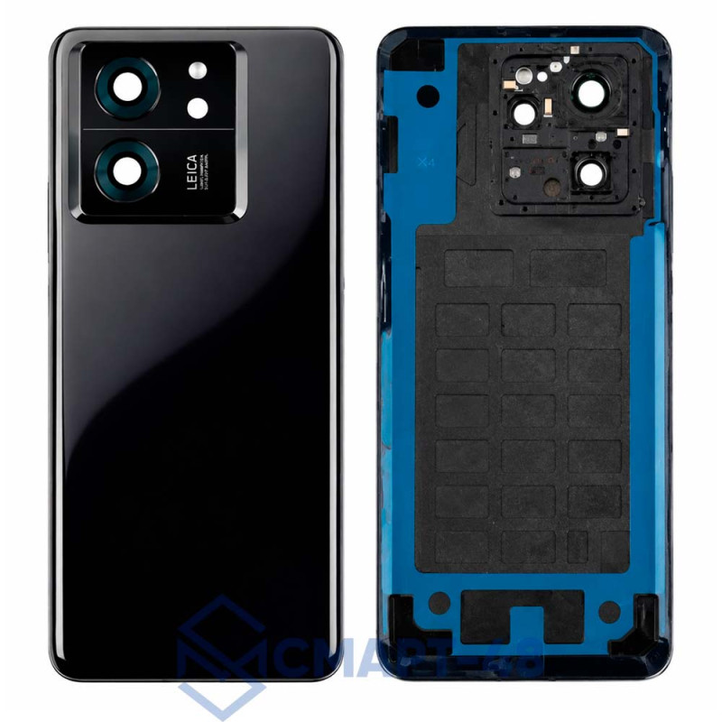 Задняя крышка для Xiaomi 13T/13T Pro (черный) + стекло камеры Премиум