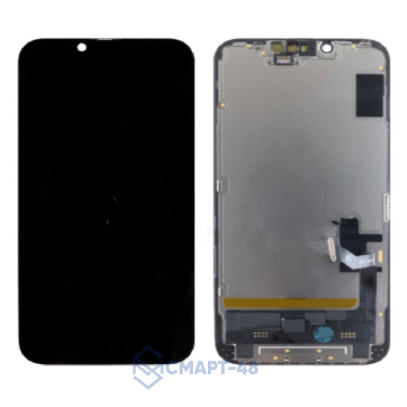 Дисплей для iPhone 14/16e + тачскрин в рамке (черный) (Soft OLED) DD с верификацией (без ошибки)