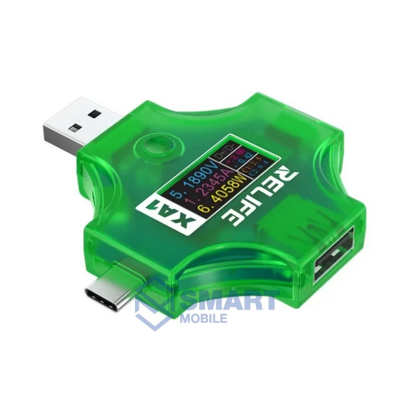 Тестер USB/Type-C/Micro-зарядки Relife XA1 (12 в 1)