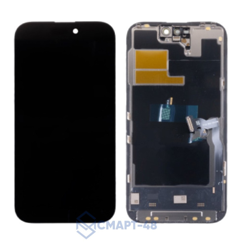 Дисплей для iPhone 14 Pro + тачскрин в рамке (черный) (Soft OLED) DD площадка под IC