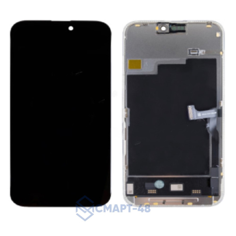Дисплей для iPhone 15 Pro Max + тачскрин в рамке (черный) (Soft OLED) DD с верификацией (без ошибки)