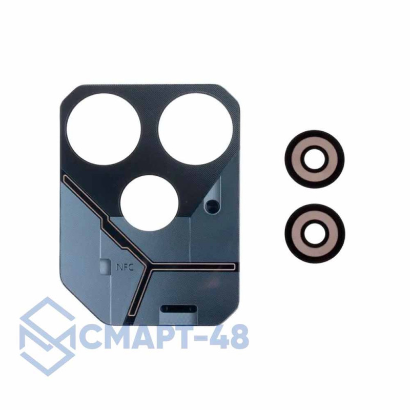 Стекло камеры для Tecno Pova 6 4G (серый) (комплект 3шт)