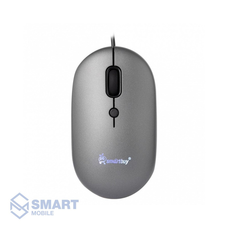 Мышь оптическая проводная SmartBuy One 328 (SBM-328G) с подсветкой бесшумная (серый металлик)