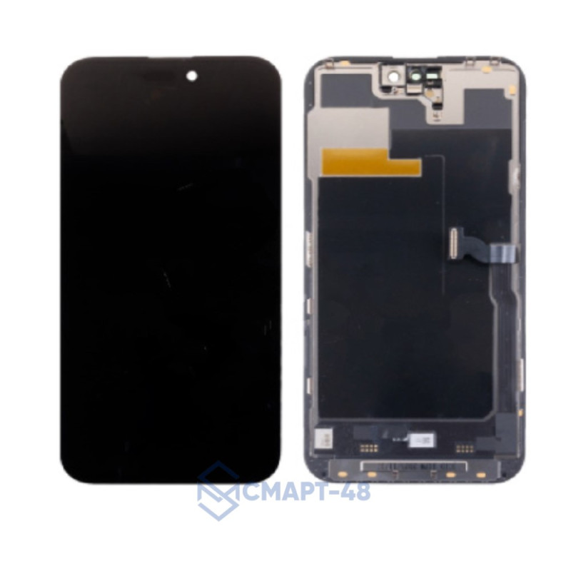 Дисплей для iPhone 14 Pro Max + тачскрин в рамке (черный) (Soft OLED) JCID с верификацией (без ошибки) 120 Гц