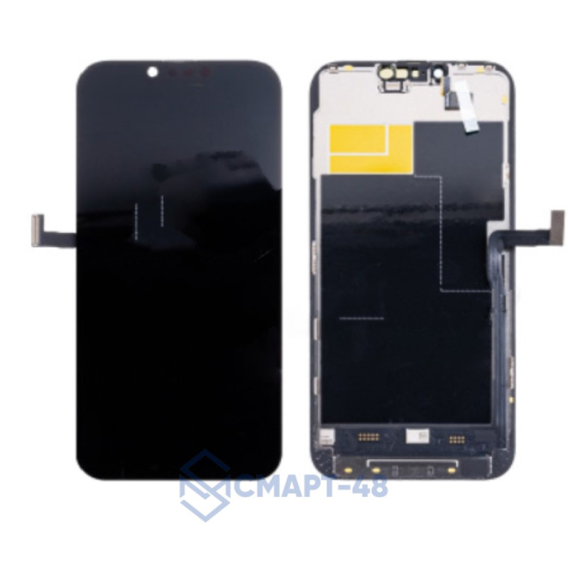 Дисплей для iPhone 13 Pro Max + тачскрин в рамке (черный) (Soft OLED) площадка под IC