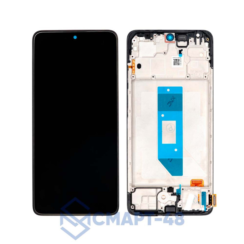 Дисплей для Xiaomi Redmi Note 14 4G + тачскрин в рамке (черный) сервисный 100%