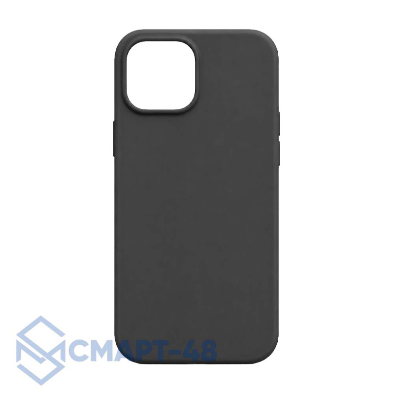 Чехол для iPhone 13/14 "Silicone Case" (темно-серый) с лого