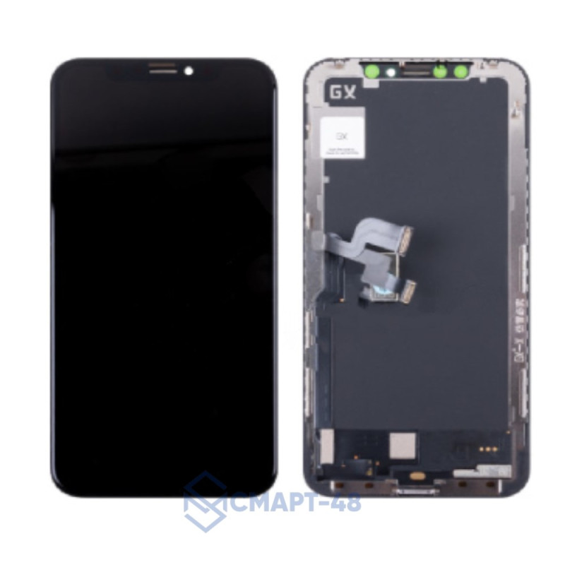 Дисплей для iPhone X + тачскрин в рамке (черный) (Hard OLED) Премиум 