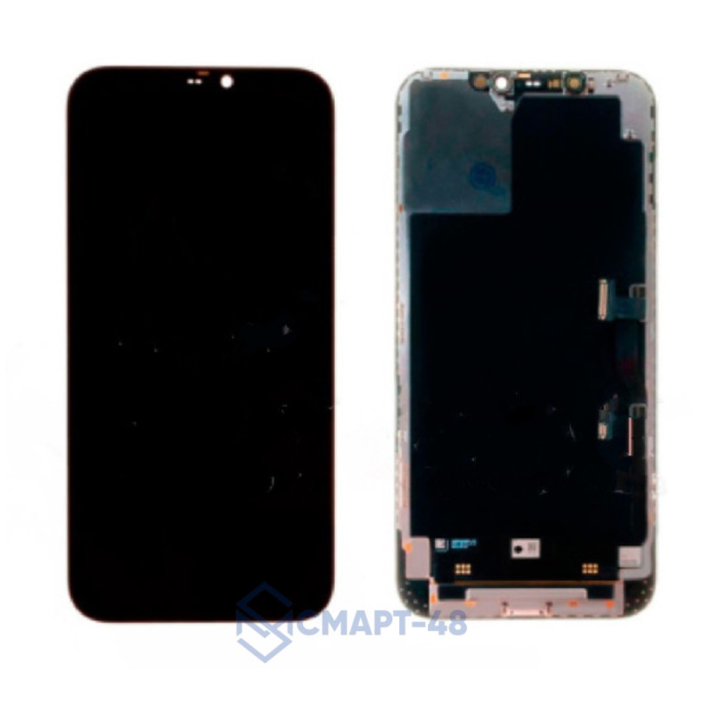 Дисплей для iPhone 12 Pro Max + тачскрин в рамке (черный) (Soft OLED) GX площадка под IC