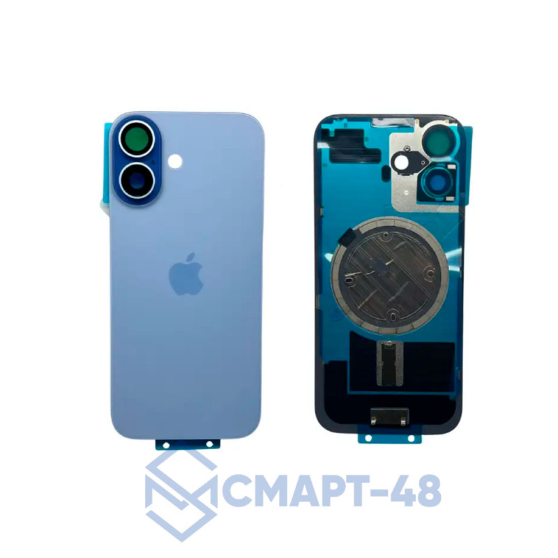 Задняя крышка для iPhone 17 (синий) + стекло камеры Премиум