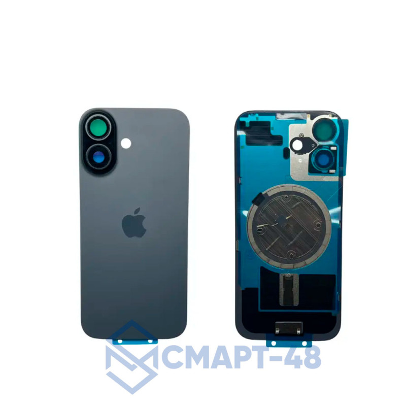 Задняя крышка для iPhone 17 (черный) + стекло камеры Премиум
