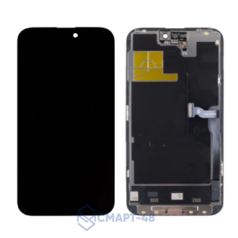 Дисплей для iPhone 14 Pro Max + тачскрин в рамке (черный) (Soft OLED) DD с верификацией (без ошибки)
