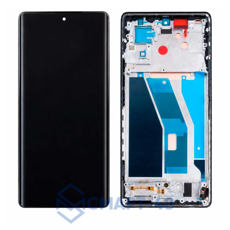 Дисплей для Tecno Spark 20 Pro Plus + тачскрин в рамке (черный) (ориг)
