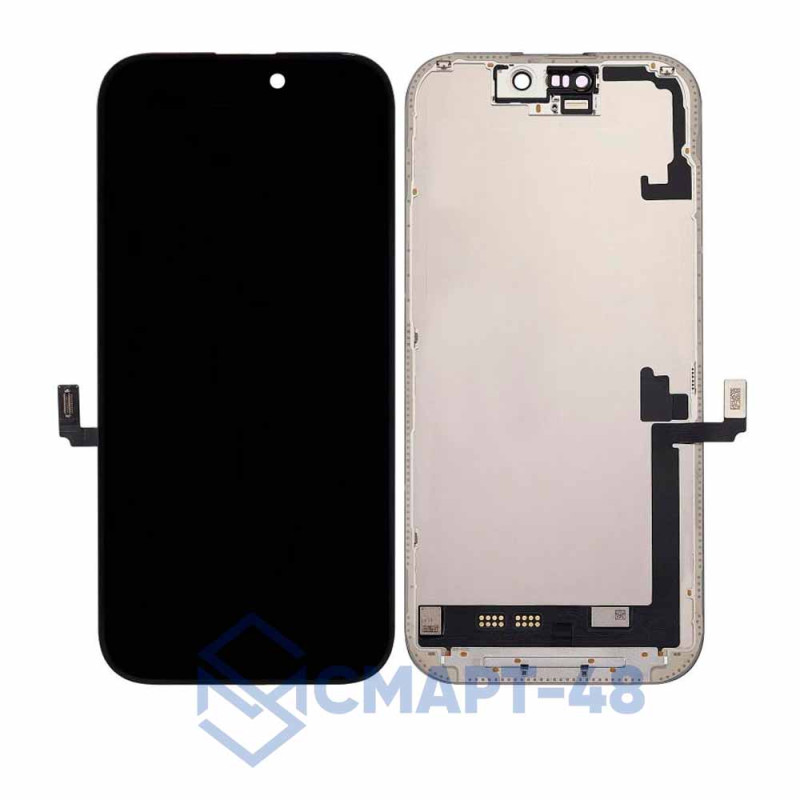 Дисплей для iPhone 17 + тачскрин в рамке (черный) (Soft OLED) площадка под IC 120Гц