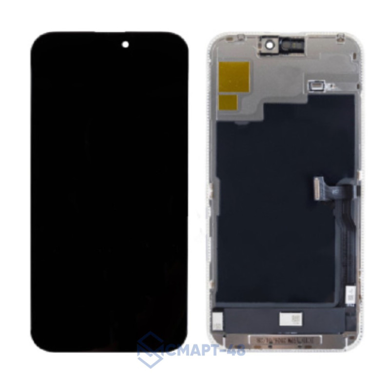 Дисплей для iPhone 15 Pro Max + тачскрин в рамке (черный) (Hard OLED) JCID с верификацией (без ошибки) 120 Гц