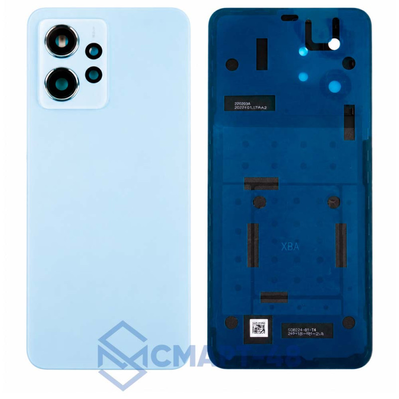 Задняя крышка для Xiaomi Redmi Note 12 4G (голубой) + стекло камеры Премиум