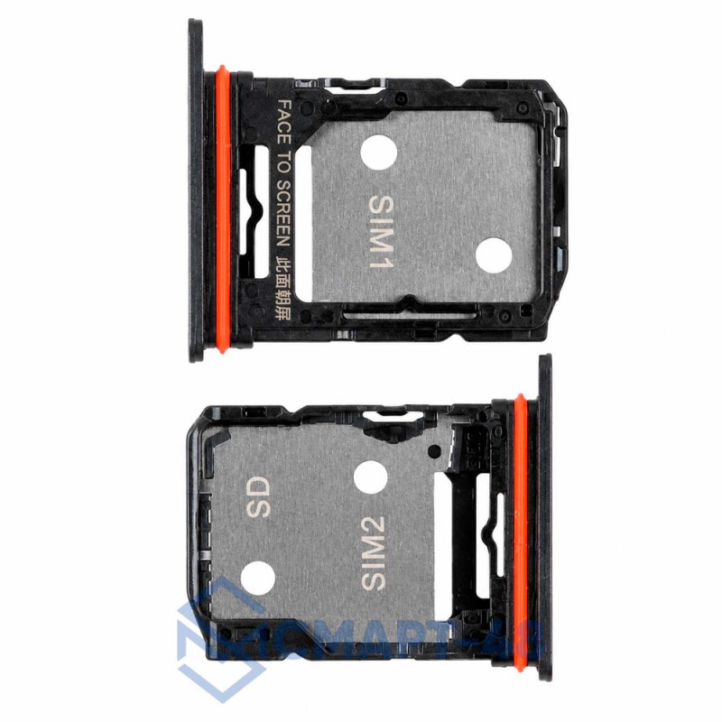 Сим держатель для Xiaomi Poco M8 5G (черный)