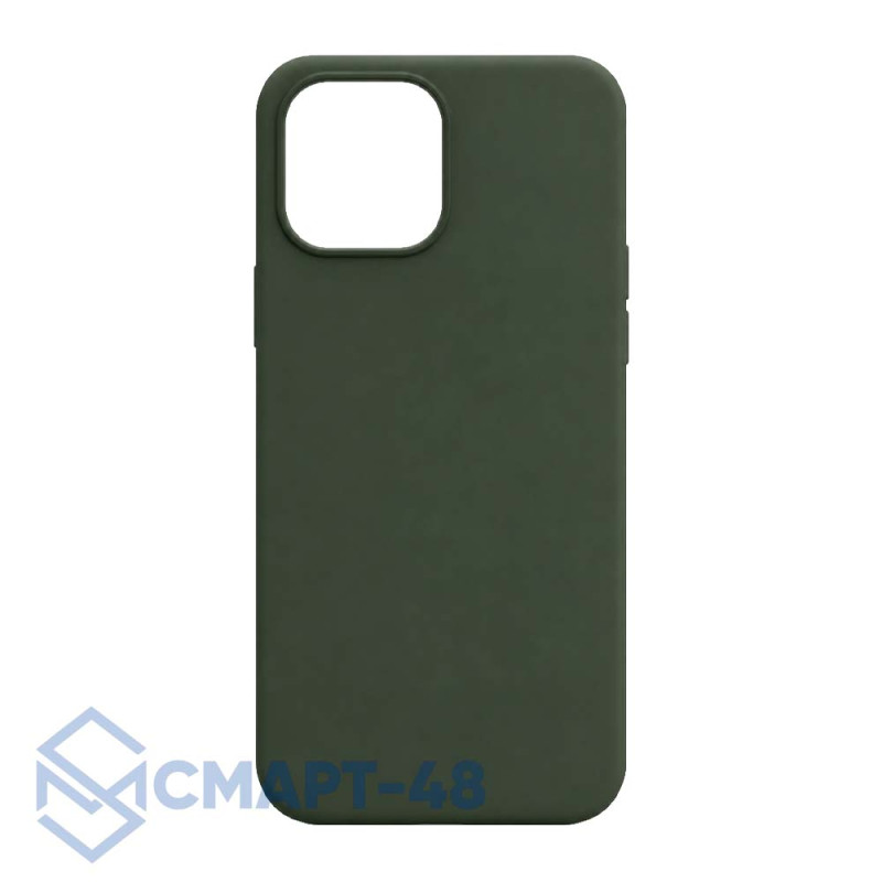 Чехол для iPhone 12/12 Pro "Silicone Case" (темно-зеленый) с лого