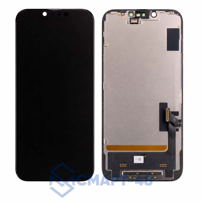 Дисплей для iPhone 14/16e + тачскрин в рамке (черный) (Soft OLED) JCID с верификацией (без ошибки)