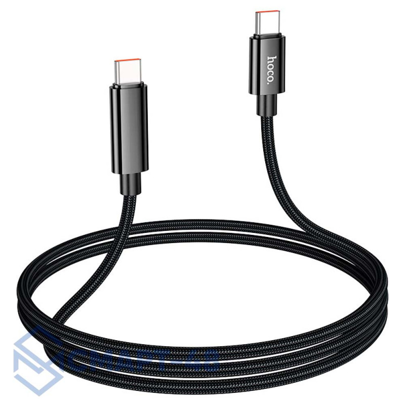 Кабель Type-C - Type-C 1м Hoco U125 PD 100W (черный)
