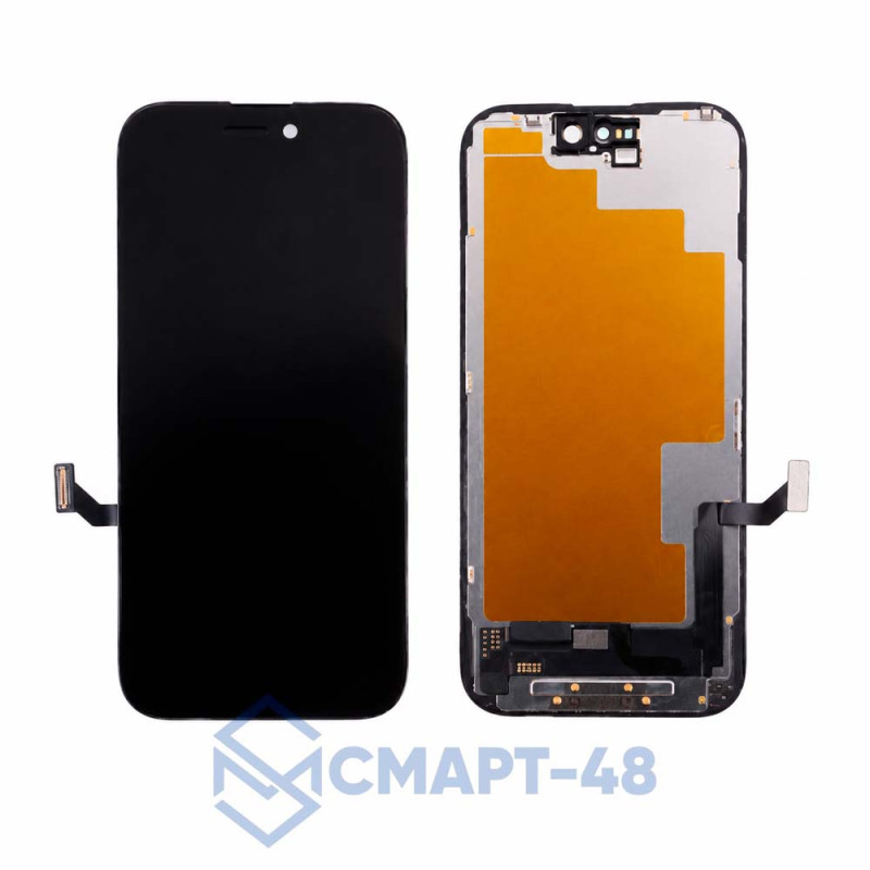 Дисплей для iPhone 15 + тачскрин в рамке (черный) (Hard OLED) Стандарт HD площадка под IC