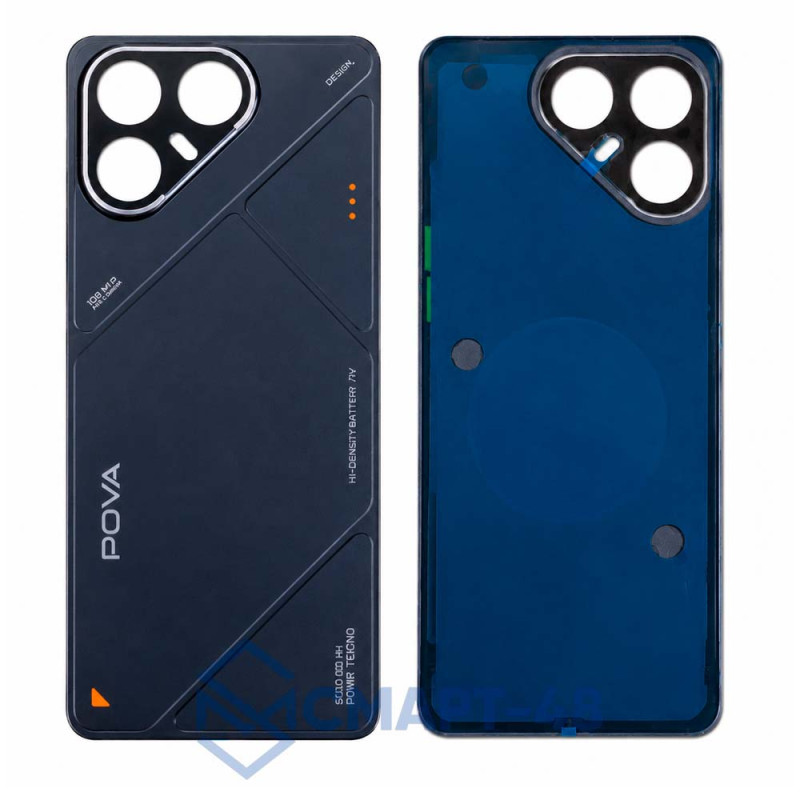 Задняя крышка для Tecno Pova 7 5G (черный) Премиум