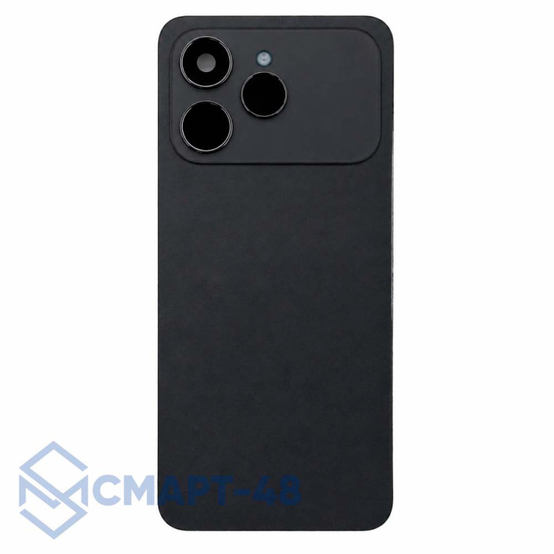 Задняя крышка для Tecno Spark 40 4G (черный) + стекло камеры Премиум