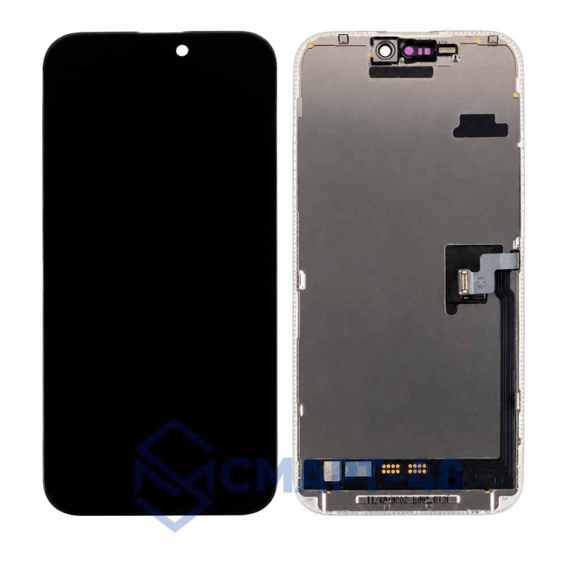 Дисплей для iPhone 16 Pro Max + тачскрин в рамке (черный) (Soft OLED) с верификацией 120Гц