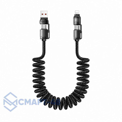 USB Кабель Type-C 1.5м Remax CB12 (4в1) (Type-C + Lightning + Type-C + USB) (черный)