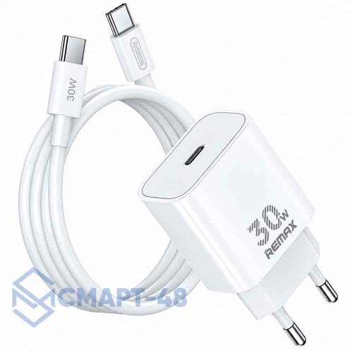 СЗУ с PD 30W (USB-C) + (USB) QC 3.0 (3000 mAh) REMAX RP-U71 (белый)