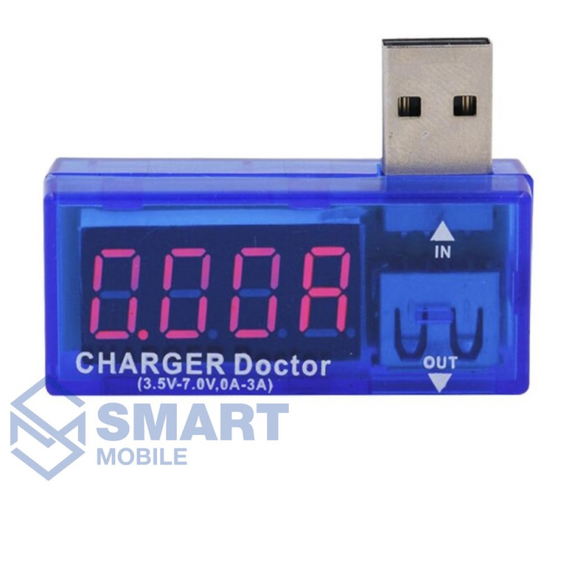 Тестер USB-зарядки Charge Doctor (3,5-7,0V; 0-3,0А)