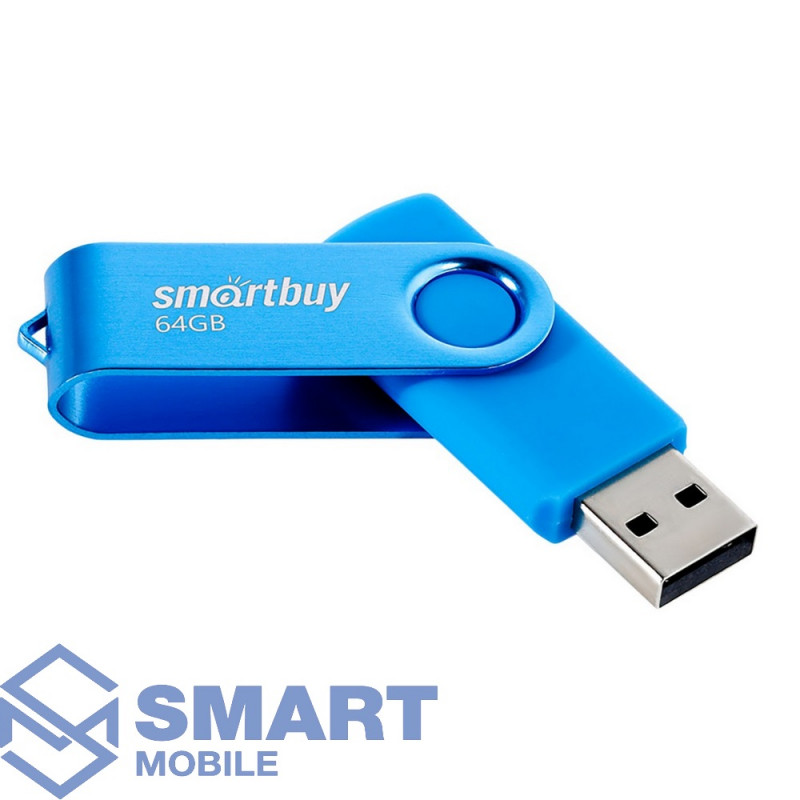 USB флеш-накопитель 64GB Smartbuy Twist USB 2.0/3.0 (синий) (SB064GB2TWB)