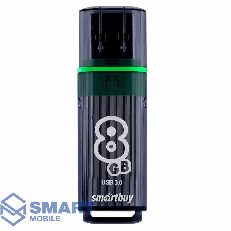 USB флеш-накопитель 8GB Smartbuy Giossy USB 3.0/3.1 (темно-серый) (SB8GBGS-DG)