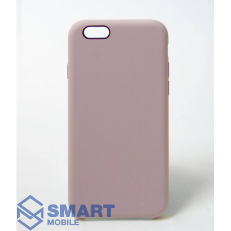 Чехол для iPhone 6/6S "Silicone Case" (пыльная роза) с лого