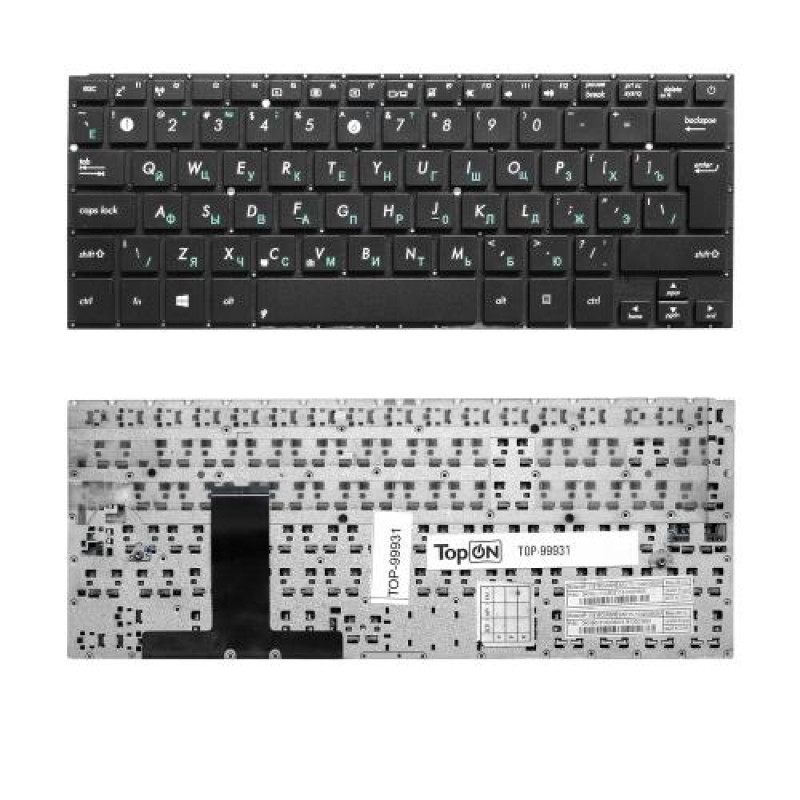 Клавиатура для ноутбука Asus UX31A, UX32, U38D Series. Г-образный Enter. Черная, без рамки. PN: PK130SQ415S