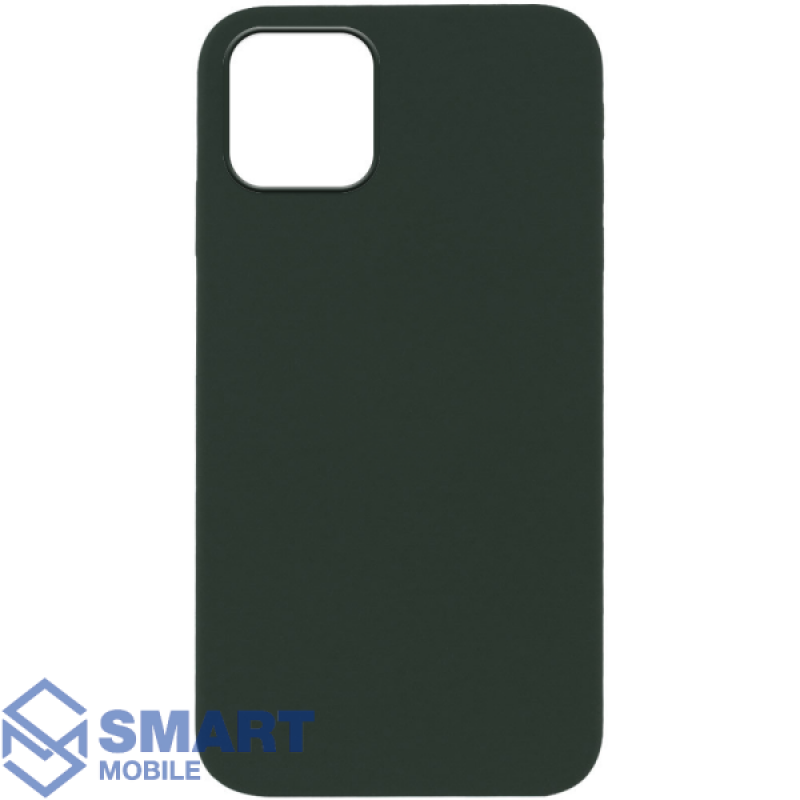 Чехол для iPhone 12/12 Pro "Silicone Case" (темно оливковый) с лого