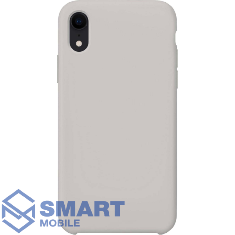 Чехол для iPhone XS Max "Silicone Case" (серый) с лого