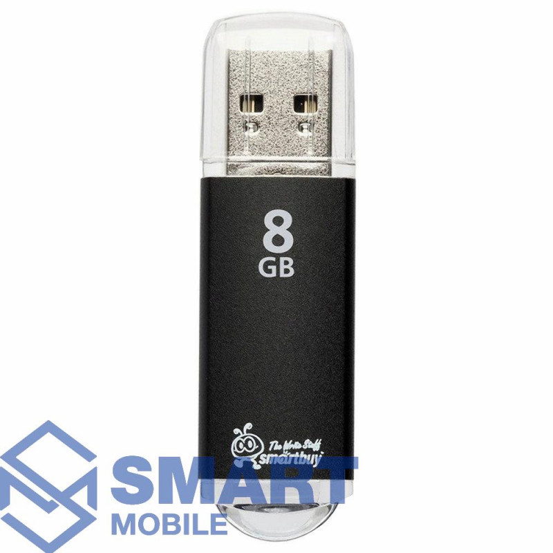 USB флеш-накопитель 8GB Smartbuy V-Cut USB 2.0/3.0 (черный) (SB8GBVC-K)